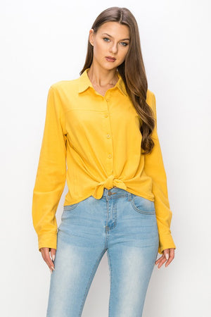 Button Down Long Sleeve Cotton Shirt