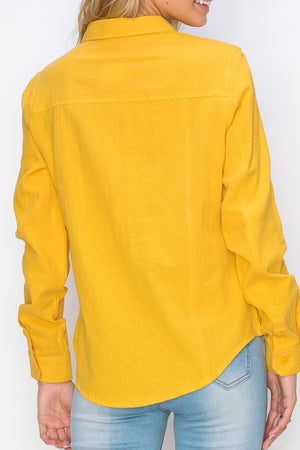 Button Down Long Sleeve Cotton Shirt