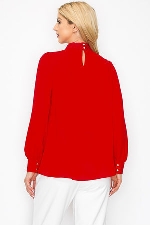 Smocked Long Sleeve Top