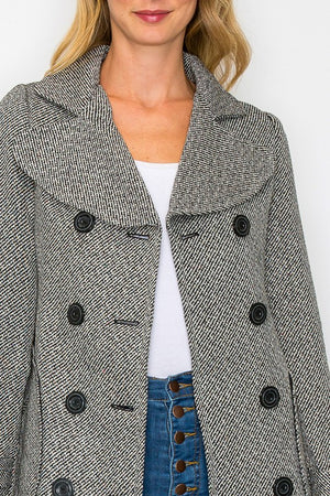 Double Breasted Coat with Lapel